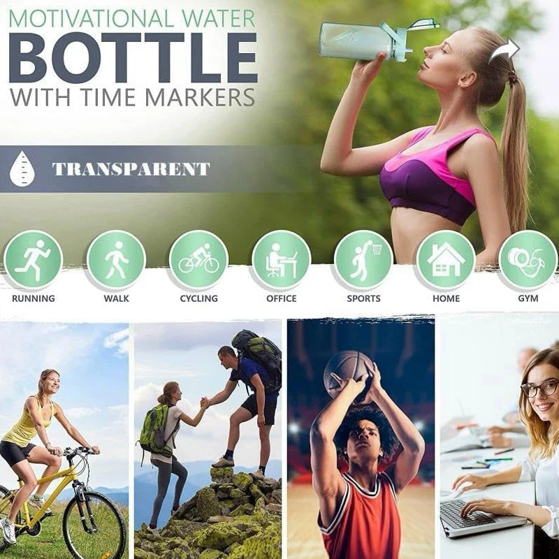 Plastic water bottle BPA free reusable for daily use