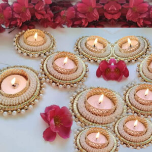 Handmade Diwali T Light Candle Holder (Pack of 4)