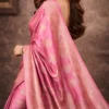 Dark Pink Dhoop Chaon Silk Saree with Rich Finish Traditional Handloom Saree