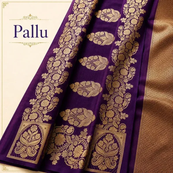 4 Colors Available Handloom Banarasi Silk Sarees with Gold Zari | Pushti24