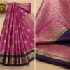 2 Colors Available Banarasi Silk Sarees with Gold Zari | Pushti24